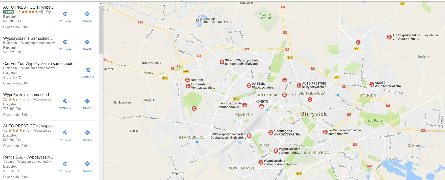 Pozycjonowanie lokalne Białystok 2026 - mapa Google i wizytówka firmy