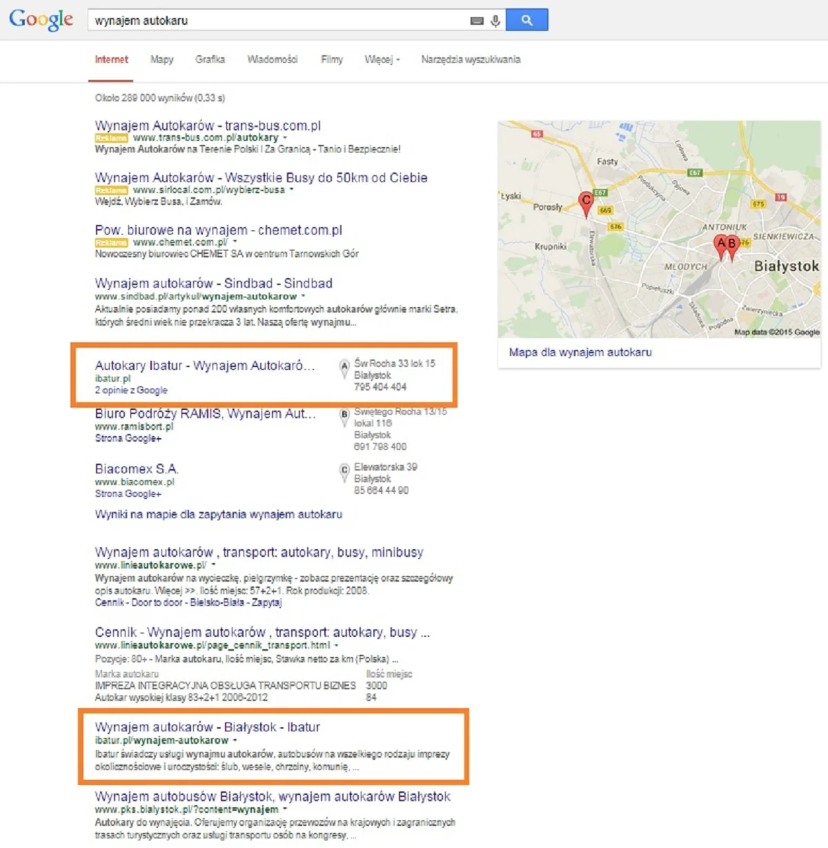 Google pozycjonowanie na stronie