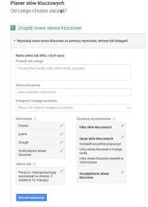 szukanie słów w planerze